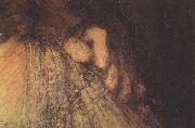 REMBRANDT Harmenszoon van Rijn Datail of The femish Bride (mk33) oil painting reproduction